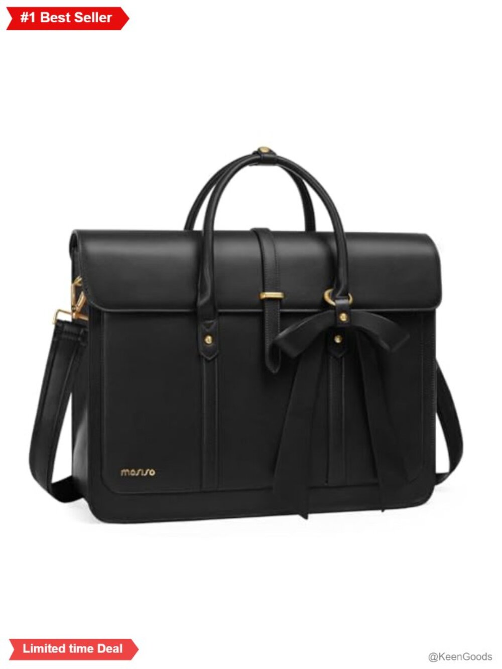 MOSISO PU Leather Laptop Bag 15-15.6 inch Shoulder Bag Convertible Backpack